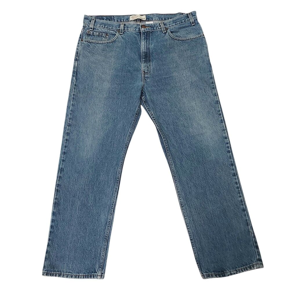 Levi Strauss Signature Straight Leg Jeans Mens 40x30 Blue Regular Cotton Work